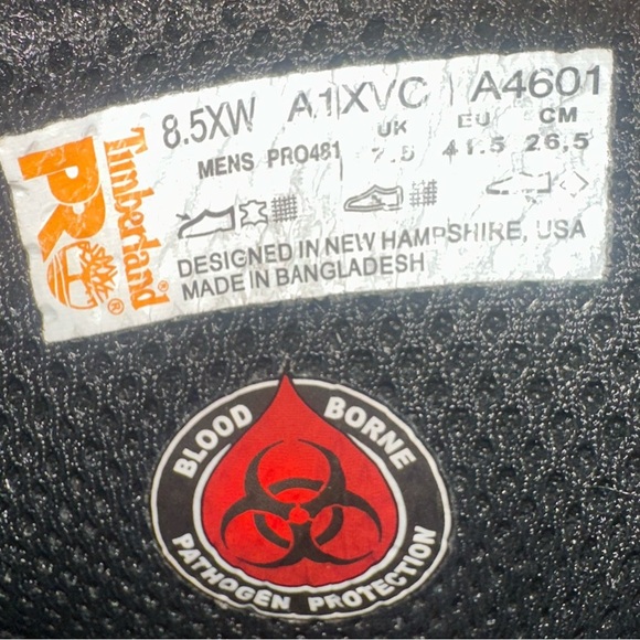 Timberland Pro Boots: Men's A1XVCHypercharge Waterproof Side Zip Work Boot Sz8.5 - Picture 7 of 9
